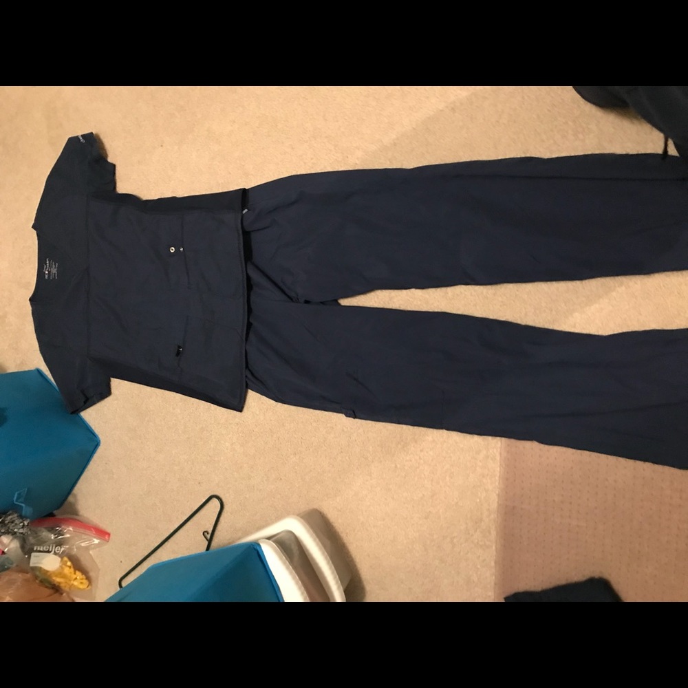 Cherokee pro flexibles scrub set size sm navy blue